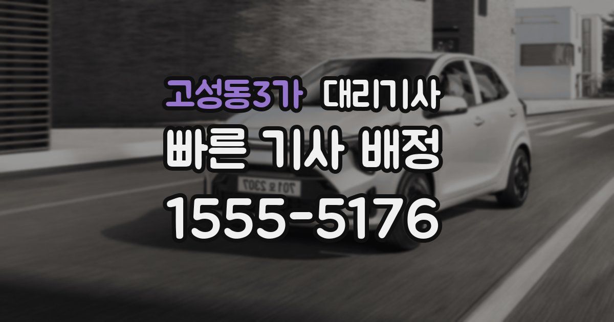 고성동3가 대리기사