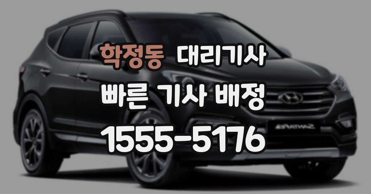 학정동 대리기사