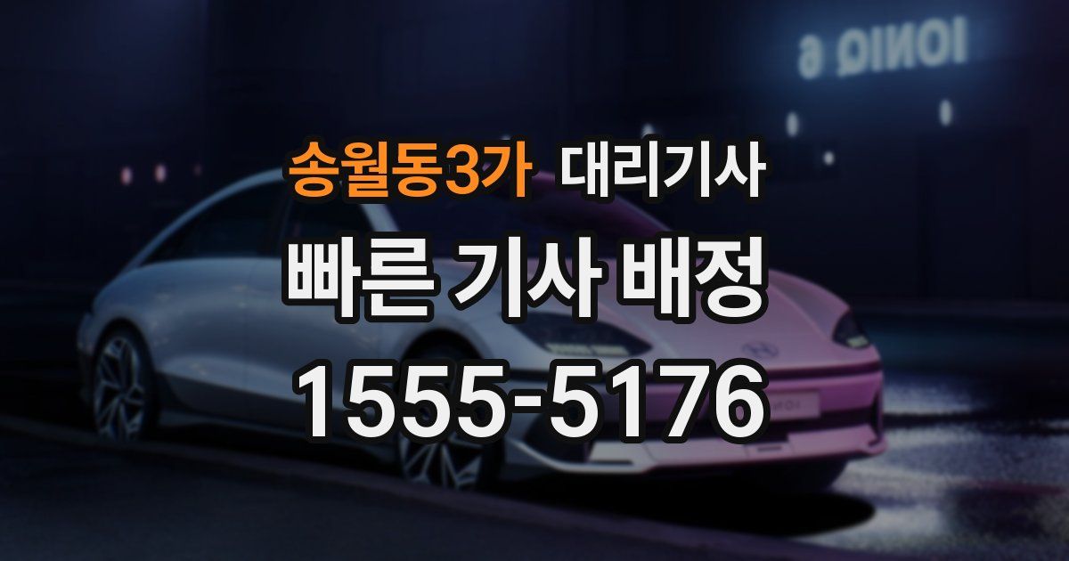 송월동3가 대리기사