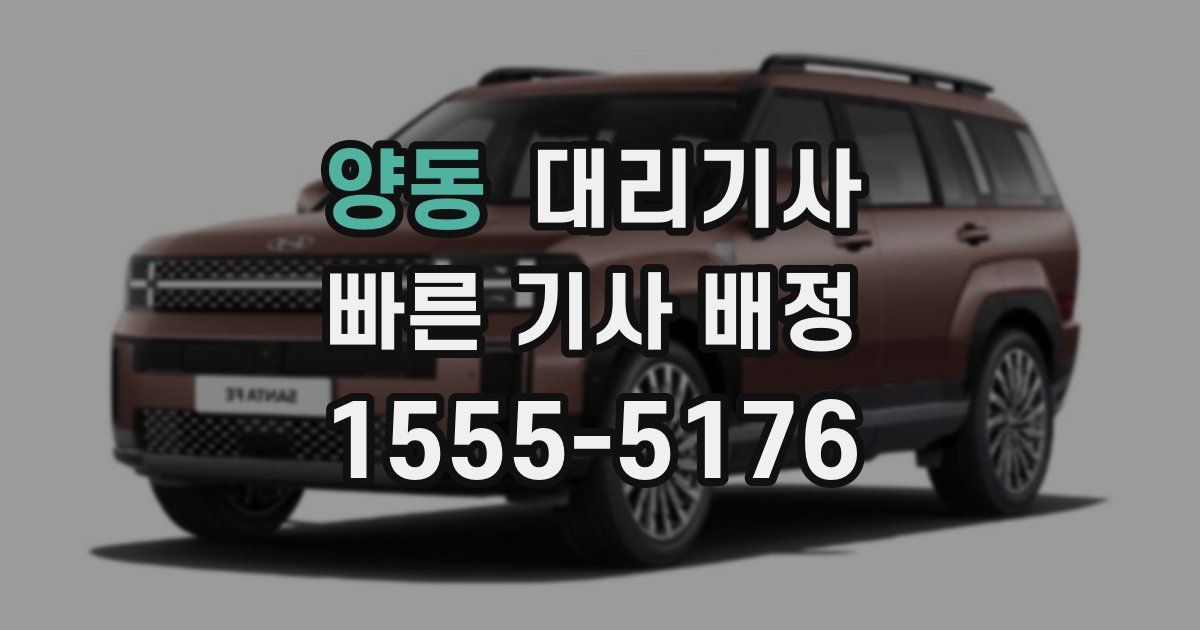 양동 대리기사