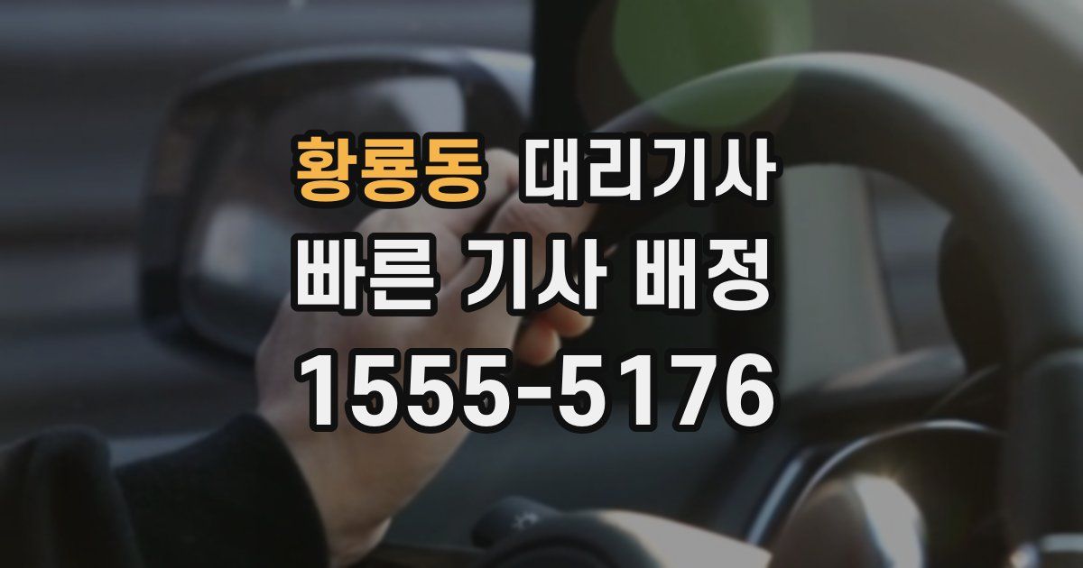 황룡동 대리기사