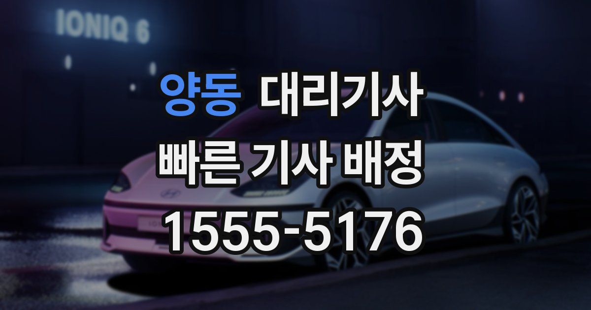 양동 대리기사