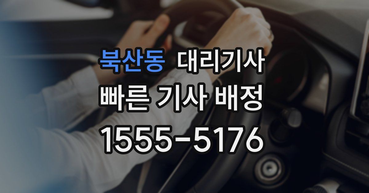 북산동 대리기사