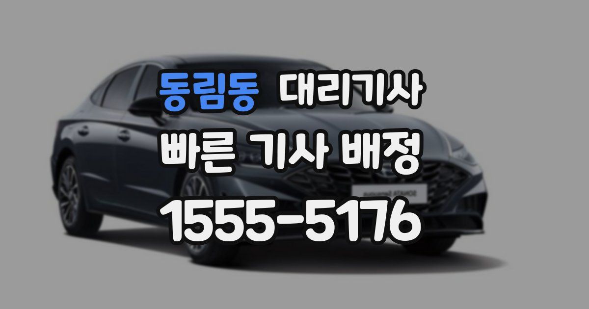 동림동 대리기사