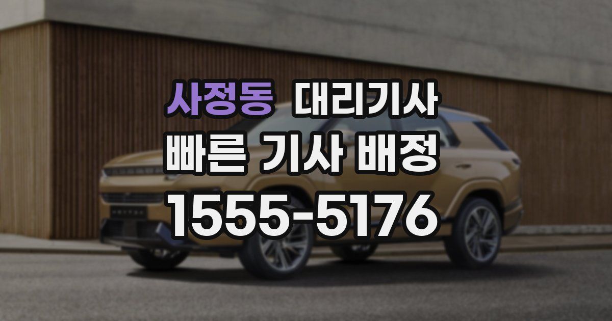 사정동 대리기사