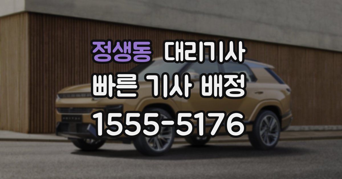 정생동 대리기사