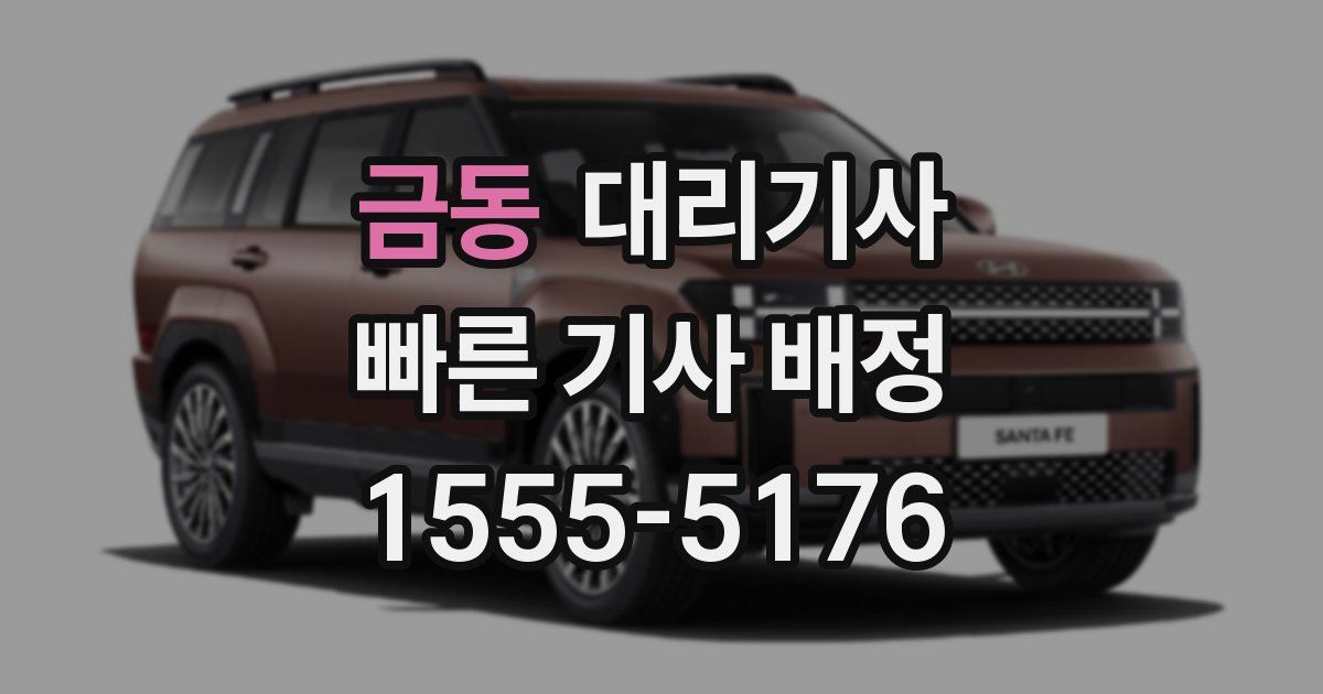 금동 대리기사