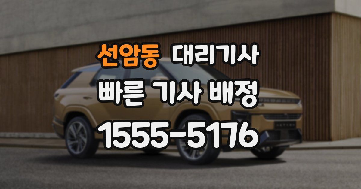 선암동 대리기사