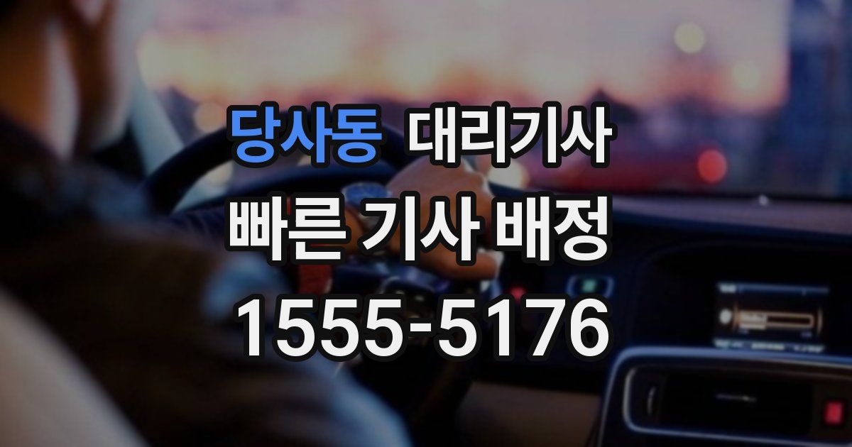당사동 대리기사