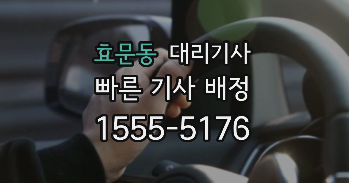 효문동 대리기사