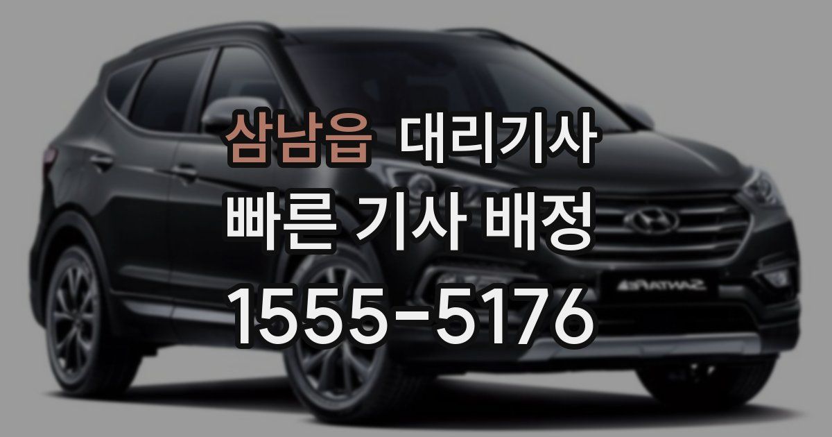 삼남읍 대리기사