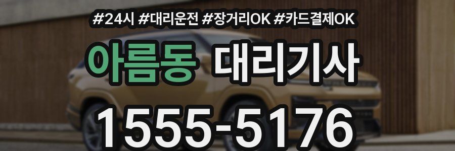 아름동 대리기사