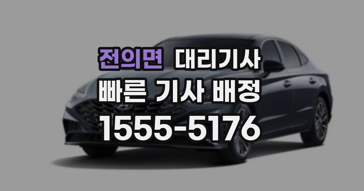 전의면 대리기사