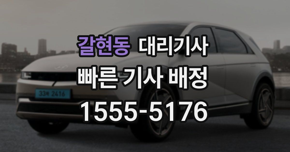 갈현동 대리기사