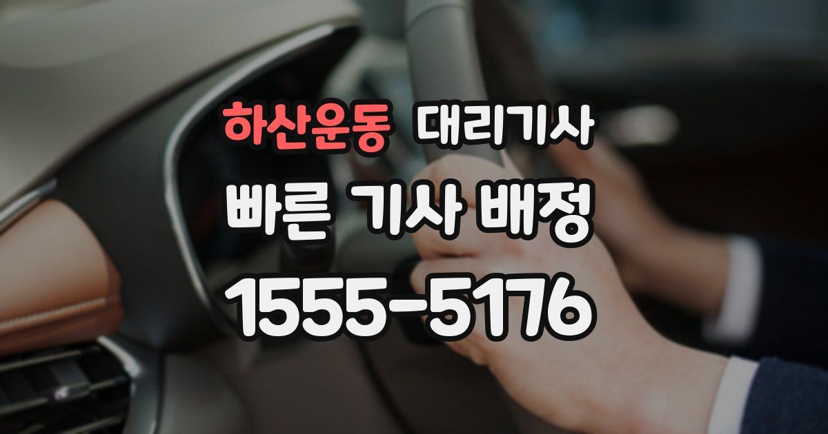 하산운동 대리기사