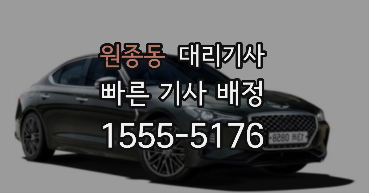 원종동 대리기사