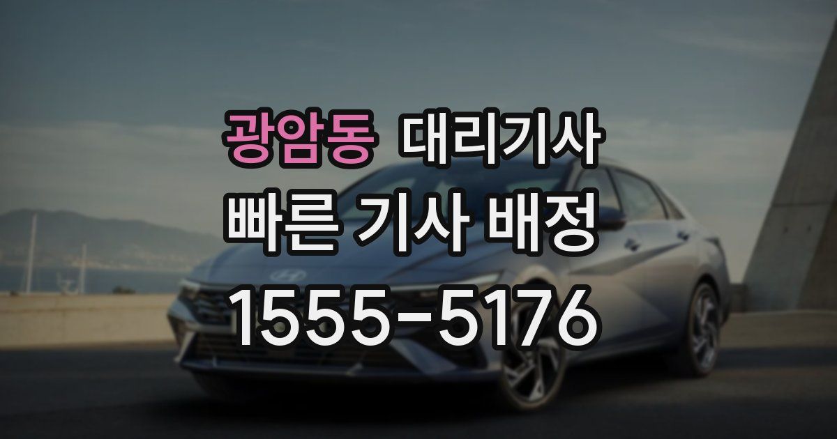 광암동 대리기사