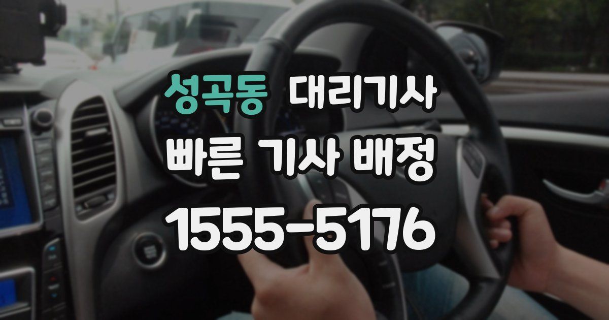 성곡동 대리기사