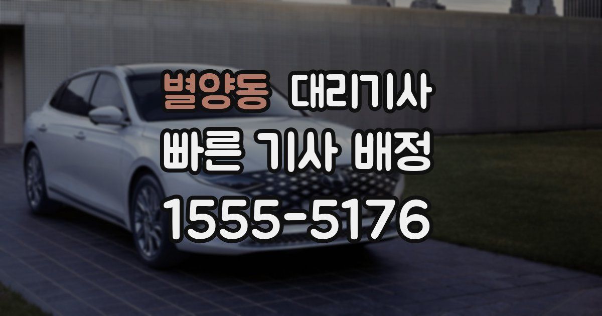 별양동 대리기사