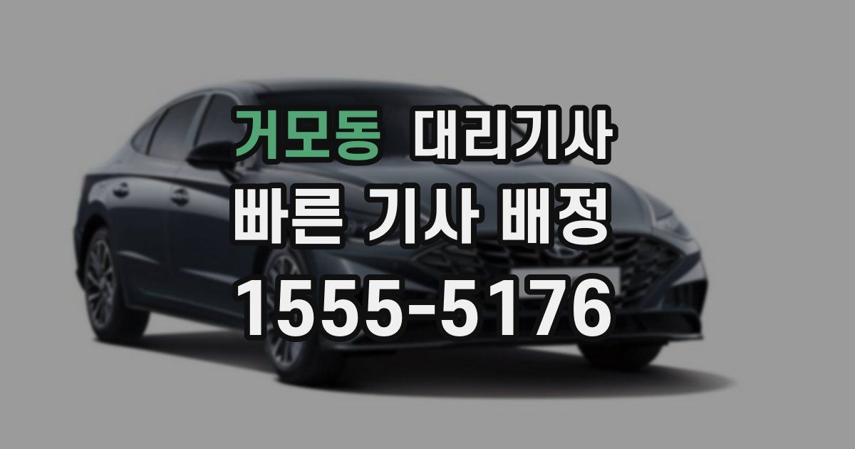 거모동 대리기사