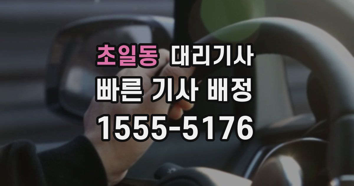 초일동 대리기사