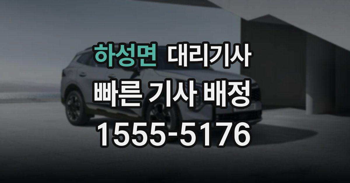 하성면 대리기사