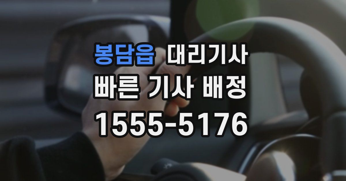 봉담읍 대리기사