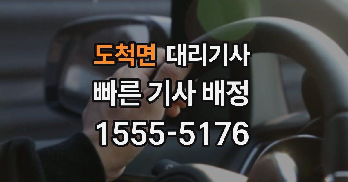 도척면 대리기사