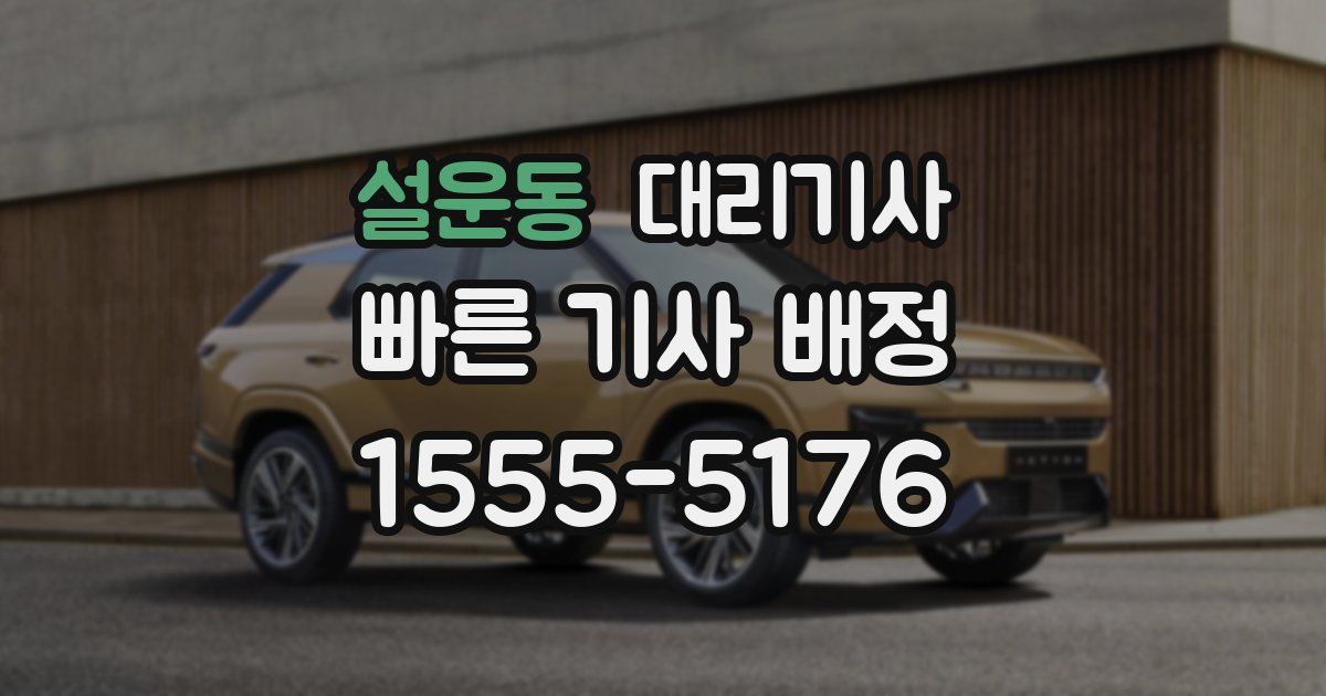 설운동 대리기사