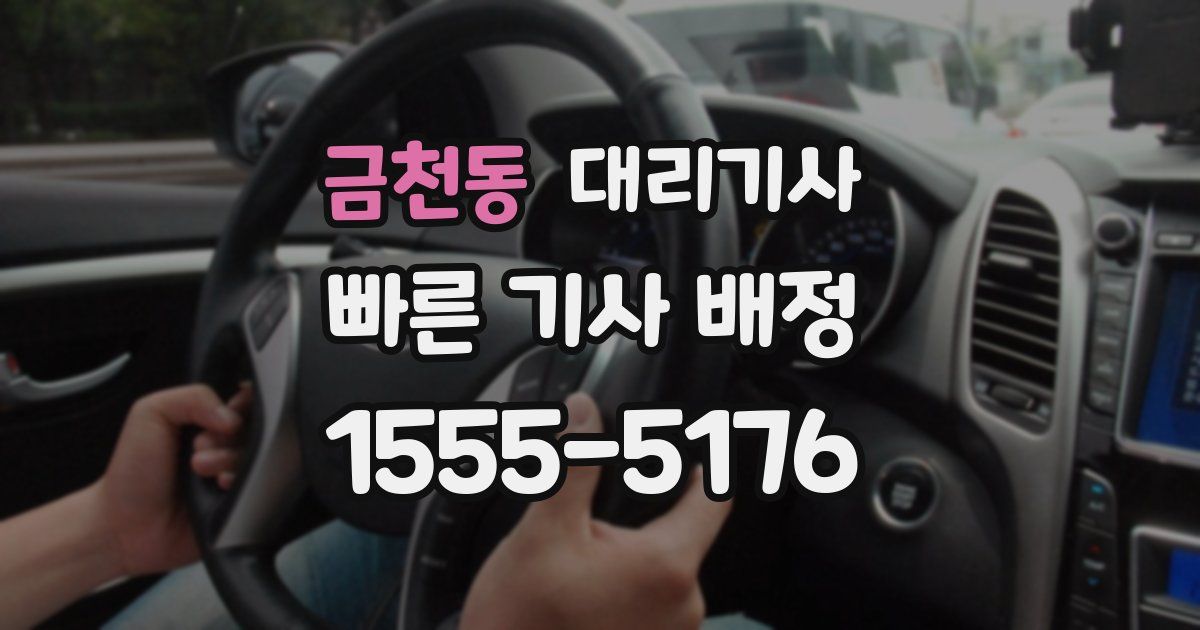 금천동 대리기사