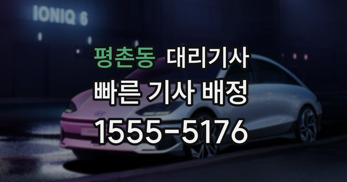 평촌동 대리기사