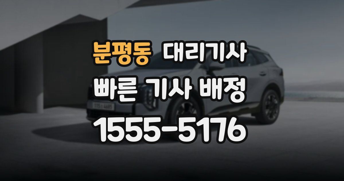 분평동 대리기사