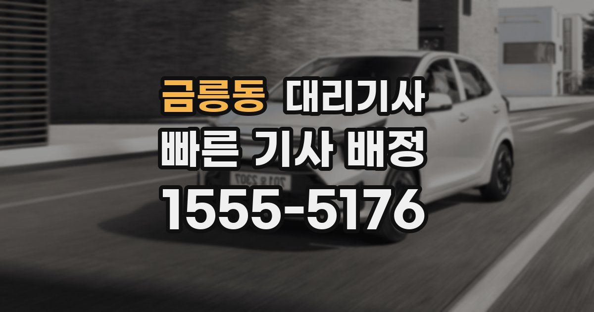 금릉동 대리기사