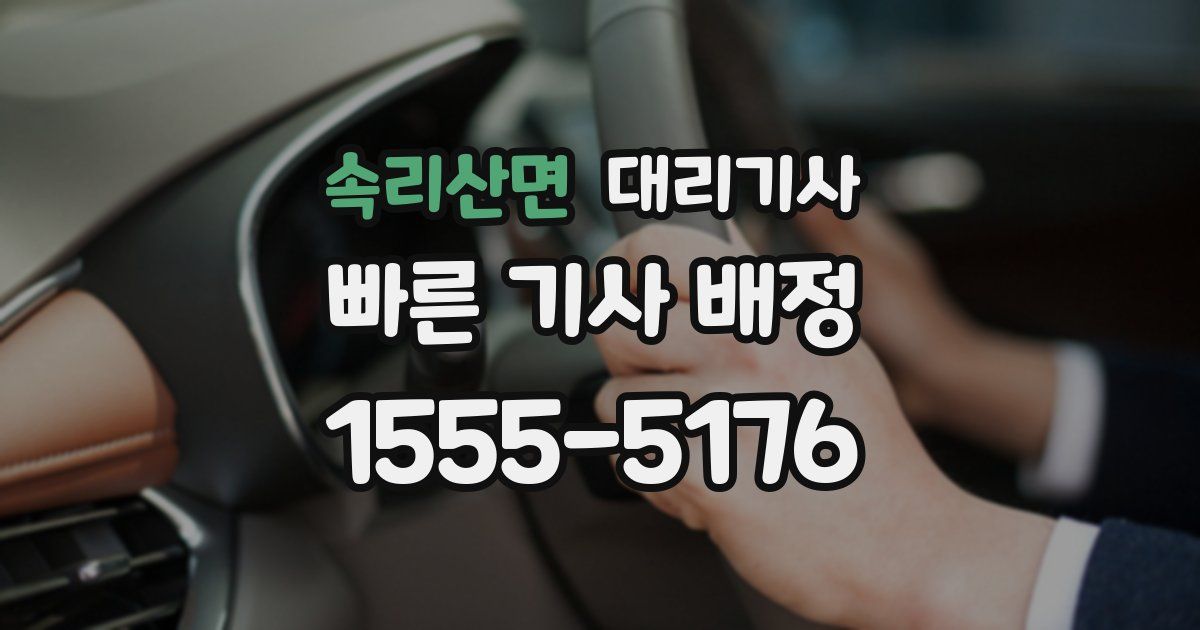 속리산면 대리기사