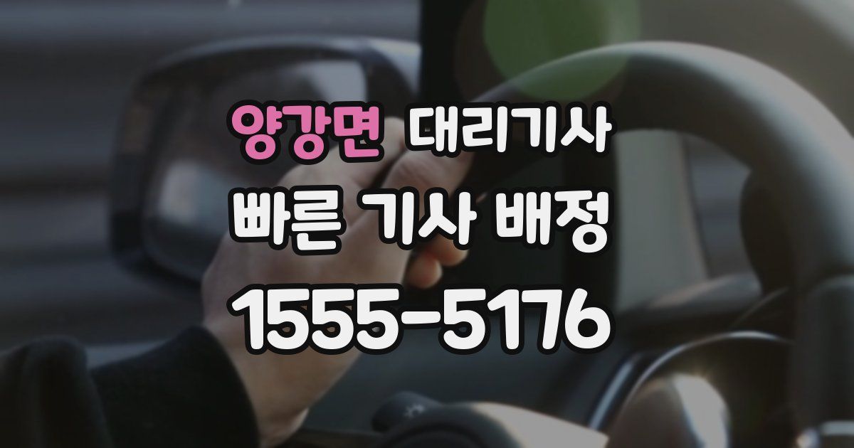 양강면 대리기사