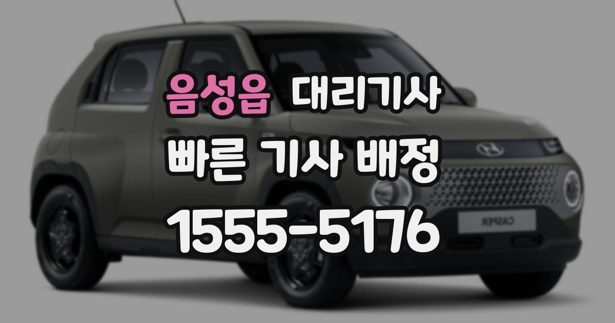 음성읍 대리기사