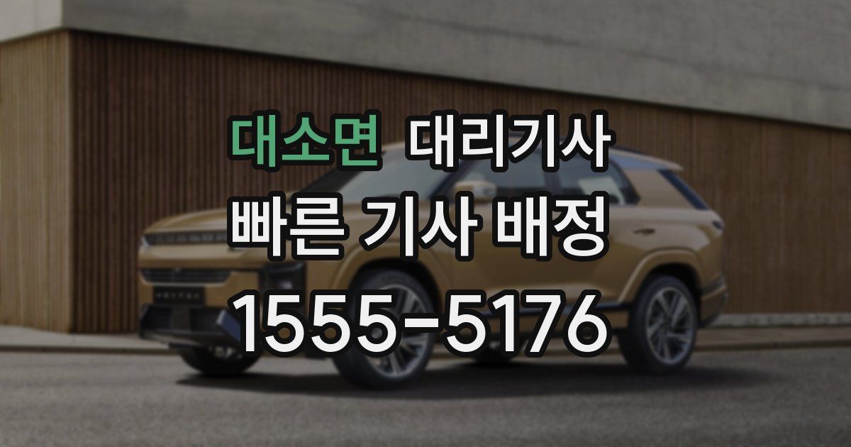 대소면 대리기사