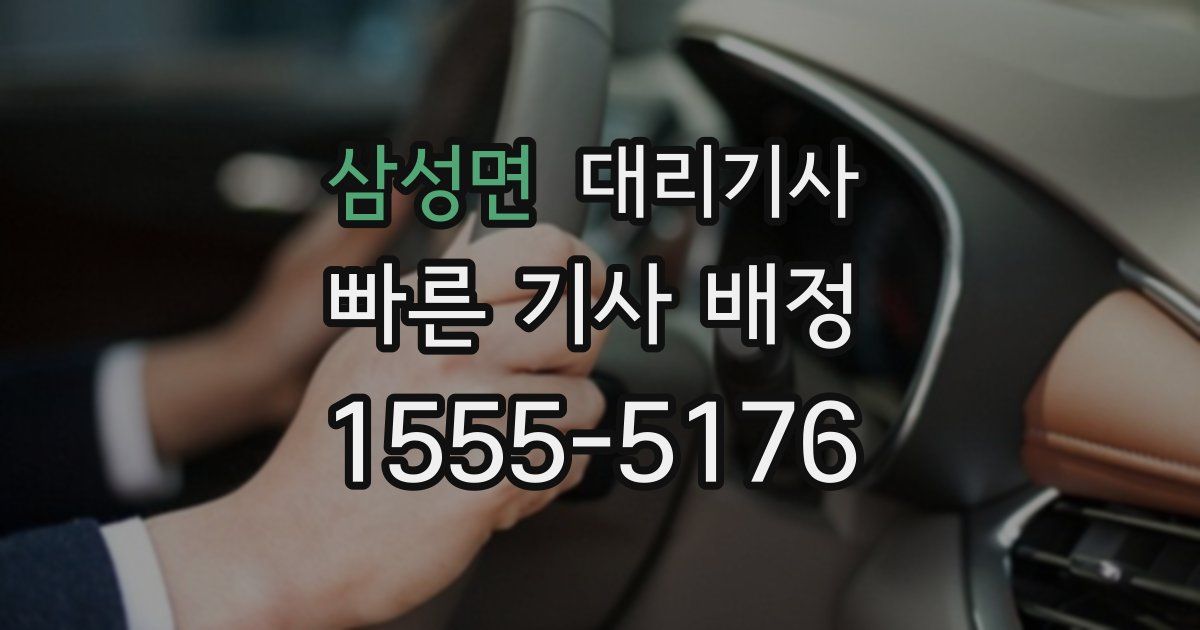 삼성면 대리기사