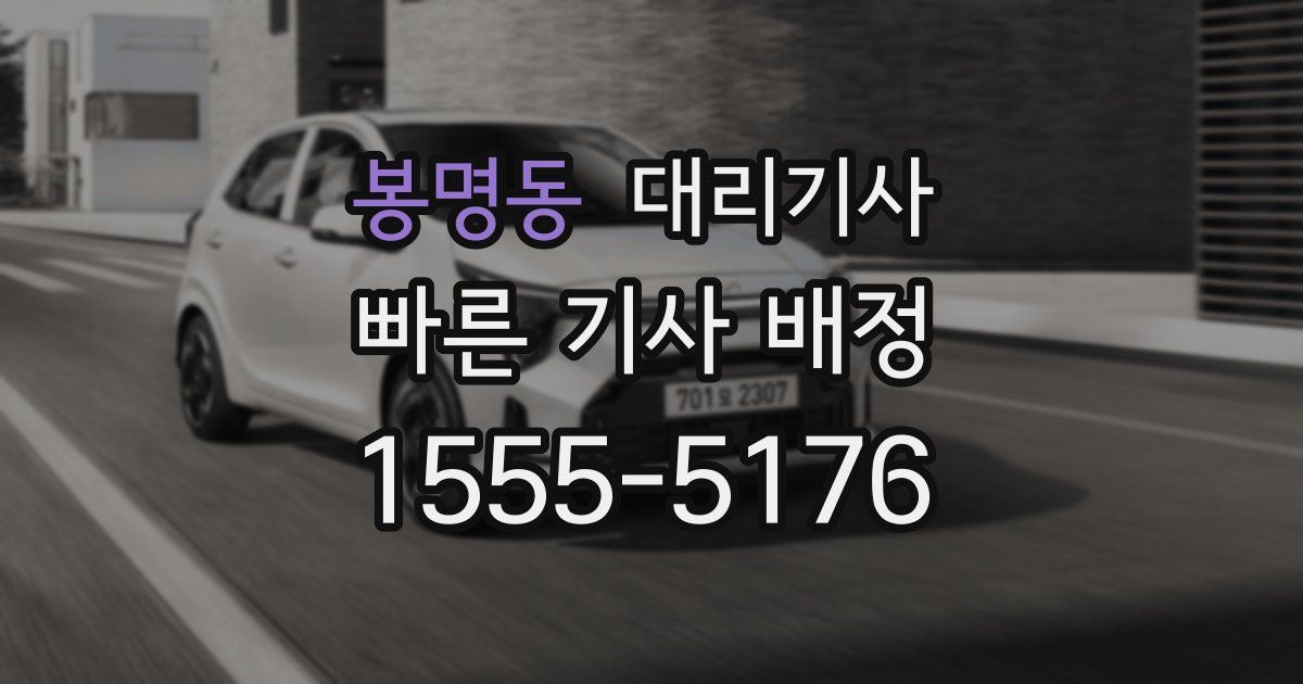 봉명동 대리기사