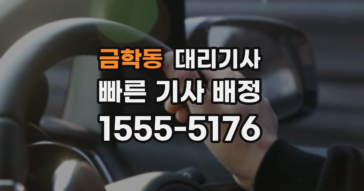 금학동 대리기사