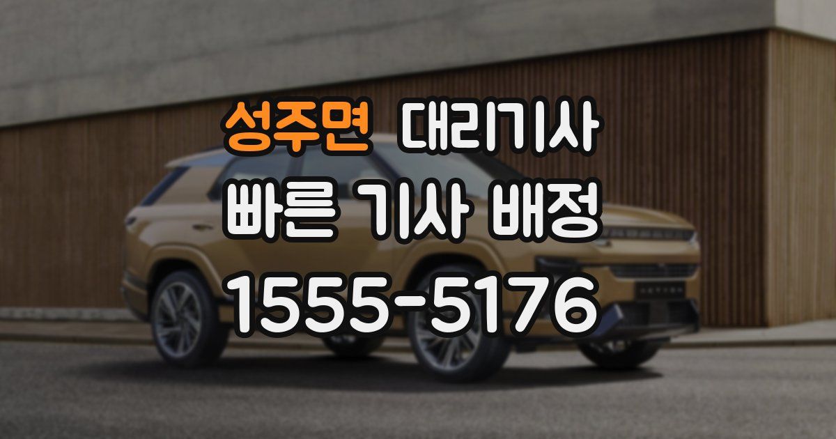 성주면 대리기사