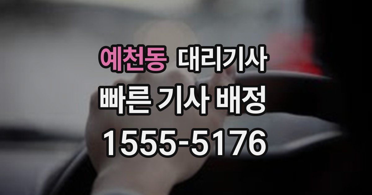 예천동 대리기사