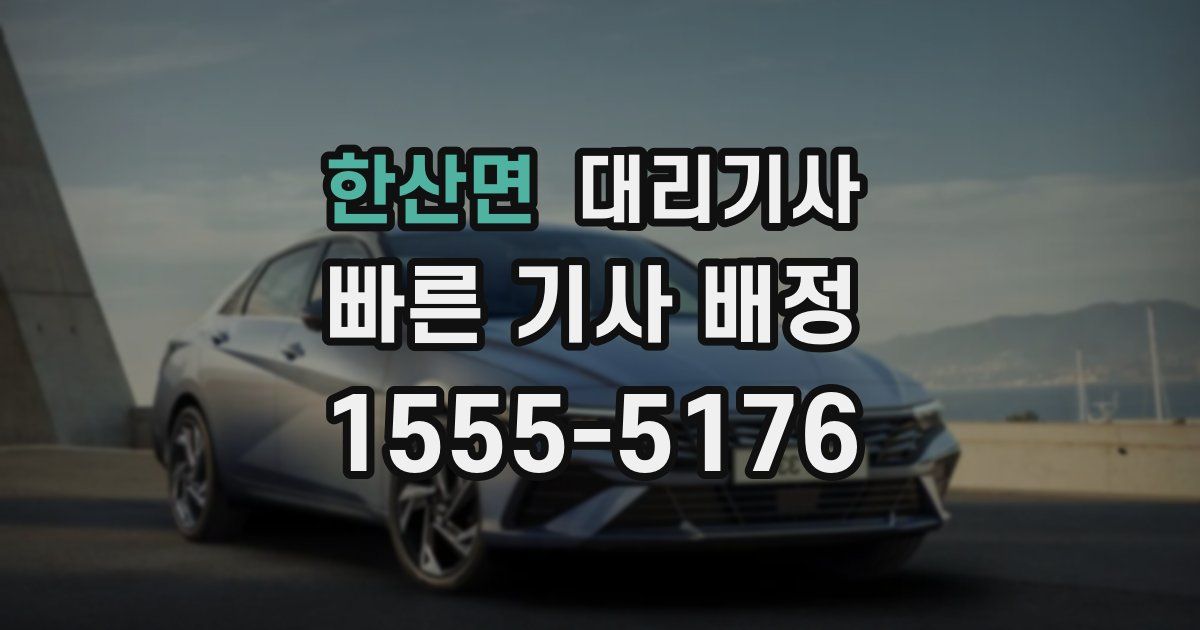 한산면 대리기사