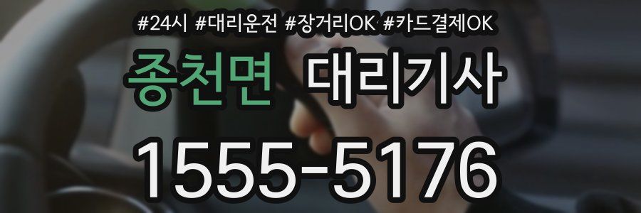 종천면 대리기사