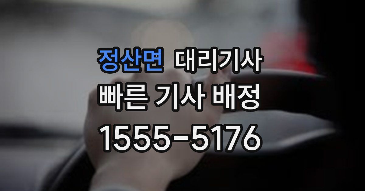 정산면 대리기사