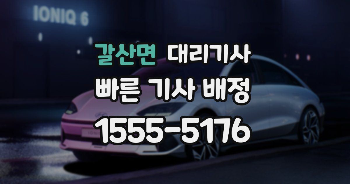갈산면 대리기사