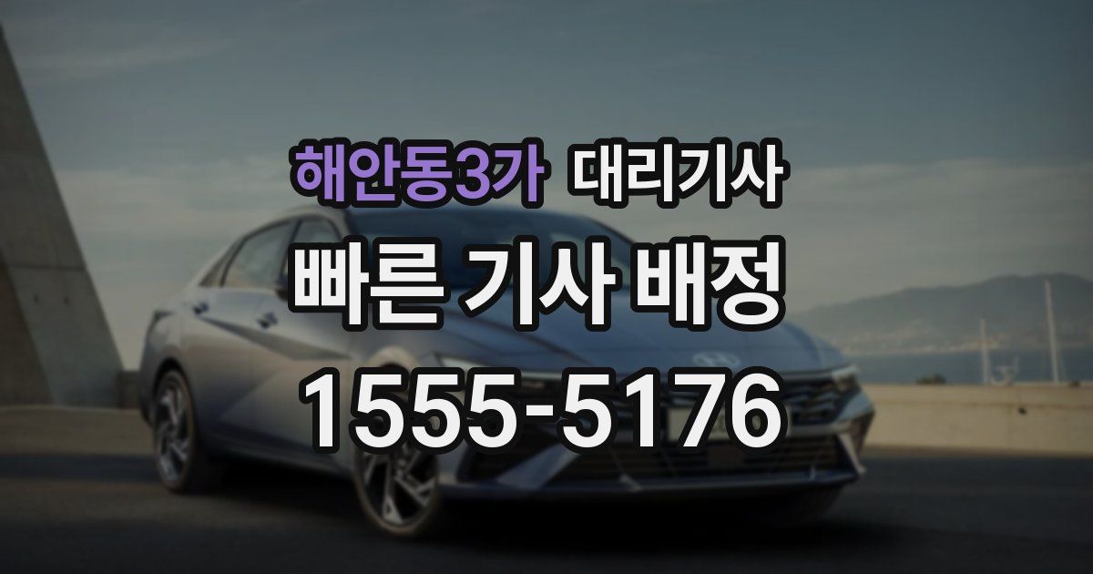 해안동3가 대리기사