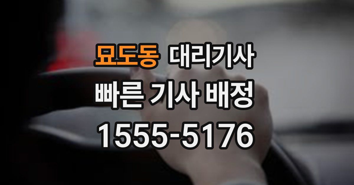 묘도동 대리기사