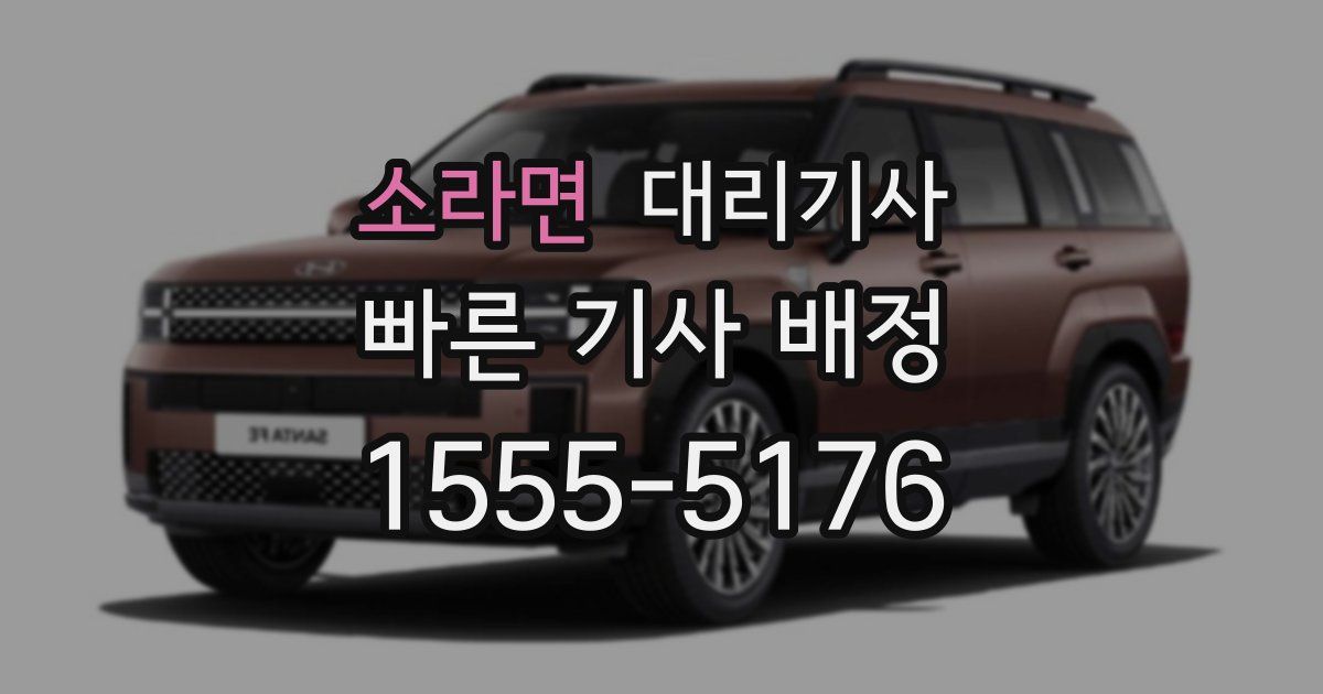 소라면 대리기사