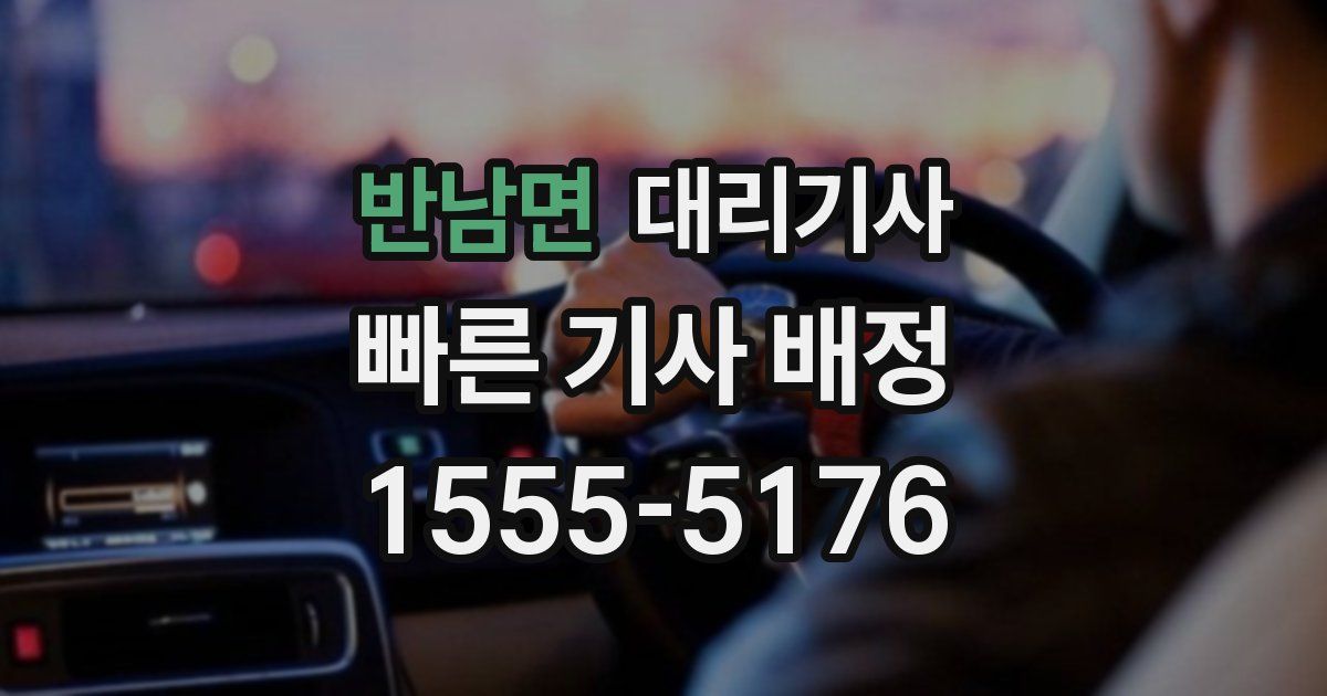 반남면 대리기사